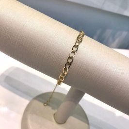 PULSEIRA ELOS DIAMANTADOS BANHADO A OURO