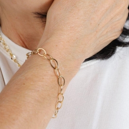 PULSEIRA ELOS LARGOS BANHADO A OURO