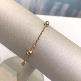 PULSEIRA MINI ESFERA BANHADO A OURO