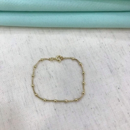 PULSEIRA MINI ESFERA INFANTIL BANHADO A OURO