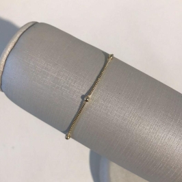 PULSEIRA VENEZIANA MINI ESFERA BANHADO A OURO