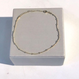 TORNOZELEIRA MINI ESFERA VENEZIANA BANHADO A OURO