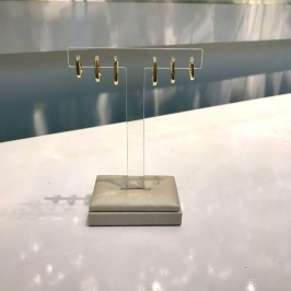 TRIO ARGOLA QUADRADA BANHADO A OURO