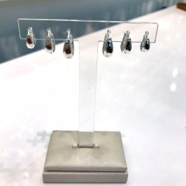 TRIO DE ARGOLA DESIGN BANHADO A PRATA