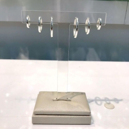 TRIO DE ARGOLA LISA BANHADO A PRATA