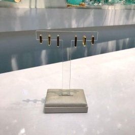 TRIO DE ARGOLA RETANGULAR BANHADO A OURO