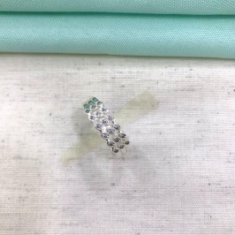 ANEL TRIPLO ZIRCÔNIA BANHADO A PRATA