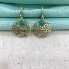 ARGOLINHA ESTRELAS BANHADO A OURO