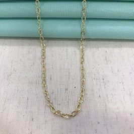 CHOKER DE ELOS OVAL BANHADO A OURO