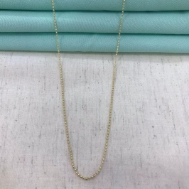 COLAR ESFERINHAS 50CM BANHADO A OURO