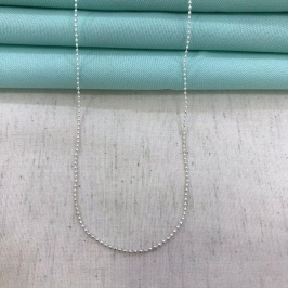 COLAR ESFERINHAS 50CM BANHADO A PRATA