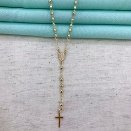 COLAR TERÇO BANHADO A OURO