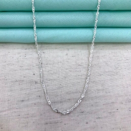 CORRENTE SINGAPURA BANHADO A PRATA