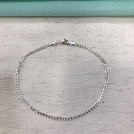 PULSEIRA GRUMET MASCULINA BANHADO A PRATA