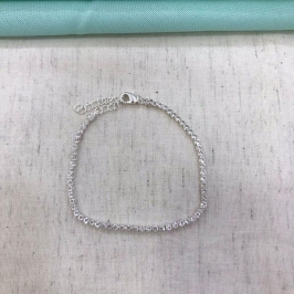 PULSEIRA RIVIERA ZIRCÔNIA BANHADO A PRATA