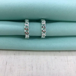 ARGOLA ELOS LUXO BANHADO A PRATA