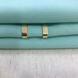 ARGOLA OVAL WIDE BANHADO A OURO