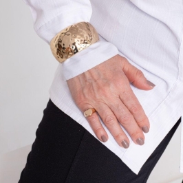 BRACELETE ORGÂNICO BANHADO A OURO