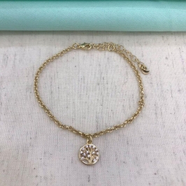 PULSEIRA ÁRVORE DA VIDA ZIRCÔNIA BANHADO A OURO