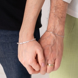 PULSEIRA CARTIER MASCULINO AÇO INOXIDÁVEL PRATA