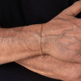 PULSEIRA GRUMET MASCULINA BANHADO A OURO