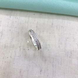 APARADOR DUPLO ZIRCÔNIA BANHADO A PRATA