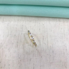 APARADOR ZIRCÔNIA BAGUETE BANHADO A OURO