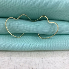 ARGOLA CORAÇÃO BANHADO A OURO