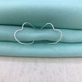 ARGOLA CORAÇÃO BANHADO A PRATA