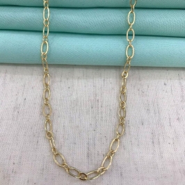 CHOKER ELOS TEXTURIZADOS BANHADO A OURO