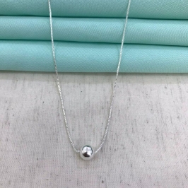 COLAR ESFERA BANHADO A PRATA