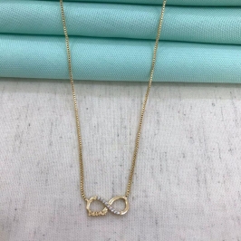 COLAR INFINITO AMOR BANHADO A OURO