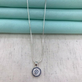 COLAR MANDALA ZIRCÔNIA BANHADO A OURO