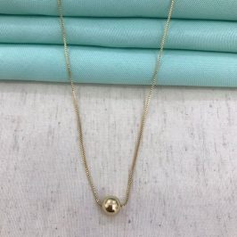 COLAR ESFERA BANHADO A OURO