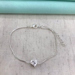 PULSEIRA CORAÇÃO GOLD BANHADO A PRATA