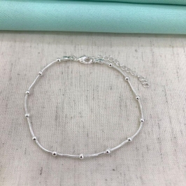 PULSEIRA ESFERA BANHADO A PRATA