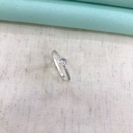 SOLITÁRIO ZIRCÔNIA BANHADO A PRATA