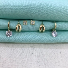 TRIO BEVERLLY BANHADO A OURO