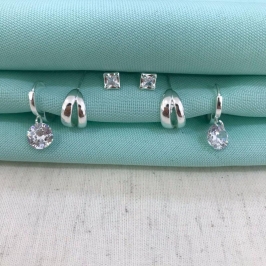 TRIO BEVERLLY BANHADO A PRATA