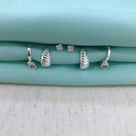 TRIO MIX ZIRCÔNIA BANHADO A PRATA