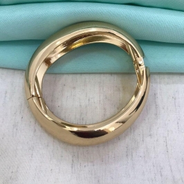 BRACELTE MAXI OVAL BANHADO A OURO