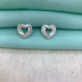 BRINCO AMORA ZIRCÔNIA BANHADO A PRATA