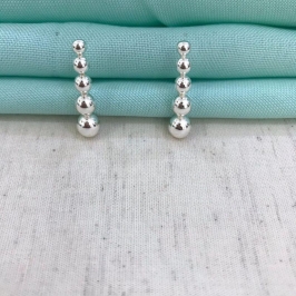 BRINCO PALITO ESFERAS BANHADO A PRATA