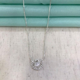 COLAR DESIGN ZIRCÔNIA BANHADO A PRATA