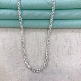 COLAR ELOS ENTRELAÇADOS BANHADO A PRATA