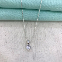 COLAR PONTO DE LUZ BANHADO A PRATA