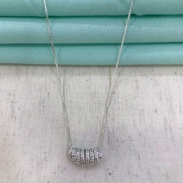 COLAR JEWELRY ZIRCÔNIA BANHADO A PRATA