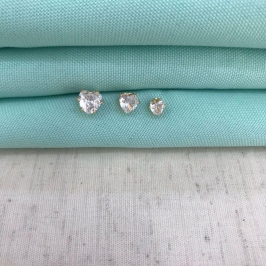 TRIO DE CORAÇÃO EM ZIRCÔNIA BANHADO A OURO