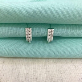 EARHOOK ZIRCÔNIA BANHADO A PRATA