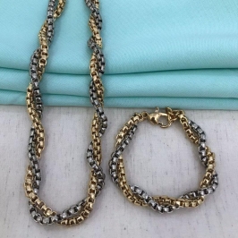 PULSEIRA ENTRELAÇADA BANHADO DUPLO